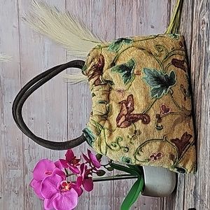 VINTAGE BEADED TAPESTRY HANDBAG